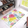 thumbnail image 3 of MKHERT Watercolor Floral Pattern Pink Blue Yellow Flowers Doormat Rug Home Decor Floor Mat Bath Mat 30x18 inch, 3 of 3