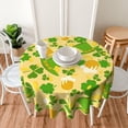 thumbnail image 4 of Nappe Ronde de la Saint-Patrick 60 Pouces Résistante aux Plis, Housses de Table de Pique-Nique Lavables en Polyester pour Cuisine, Fête, Dîner, 4 of 6