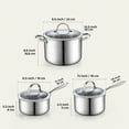 thumbnail image 7 of Cooks Standard Multi-ply Clad Stainless Steel Cookware Set, - Includes Saucepans and Stockpot with Lids, Cool Grip Handles,  Induction Compatible, Dishwasher and Oven Safe, 6-Piece, 7 of 7
