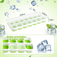 thumbnail image 6 of SUGARDAY Silicone Ice Cube Trays Molds with Lids for Freezer 4 Pack Mini 14 Cubes per Tray for Cocktails, 6 of 7
