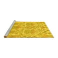 thumbnail image 2 of Ahgly Company Machine Washable Indoor Square Abstract Yellow Modern Area Rugs, 3' Square, 2 of 4