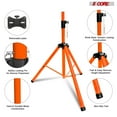 thumbnail image 4 of 5 Core Speaker Stand Tripod Floor Adjustable Up to 48 Inch DJ Studio Monitor Stands Pole Mount Pair ORANGE, 4 of 10