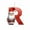 R, variant on yulier 26 Initial Letter Christmas Ornaments, Red Personalized Christmas Initial Ornaments with Santa Claus, Christmas Tree Decoration Hanging Pendant Xmas Gifts for Kids Family