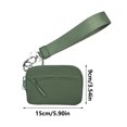 thumbnail image 2 of Wristlet Wallet for Women, Nylon Keychain Coin Purse Pouch Zippered Card Case With Id Window/Hand strap, 2 of 4