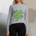 thumbnail image 6 of UngA St Patrick's Day Shirts for Women Lucky Shamrock Tshirt Saint Patricks Day Green Clover Long Sleeve Tops,Size M, 6 of 8