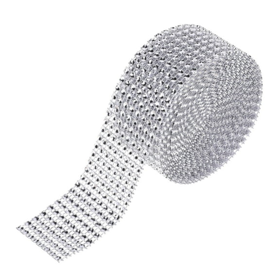 FOMIYES Plated Silver Rhinestone Chain for DIY Clothing Accessories Decorative Craft Chain