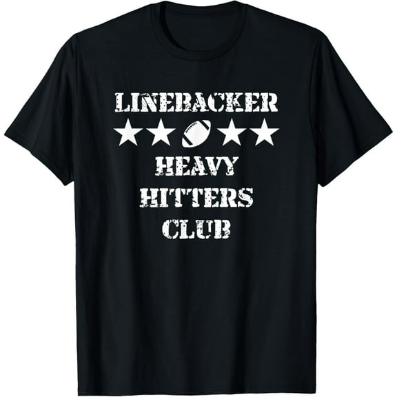 Linebacker Heavy Hitters Club Football Player T-Shirt