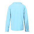 thumbnail image 5 of New Arrivals Women Clothes 2024 Summer Crewneck Sweatshirts Summer Long Sleeve Blouse Turn-down Neck Tops T-Shirt, 5 of 5