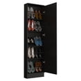 thumbnail image 6 of Leto XL Shoe Rack with Full-Length Mirror, Five Interior Shelves, Single-Door Cabinet, 6 of 9