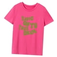 thumbnail image 4 of Camiseta para mujer con cuello redondo y trajes de moda, camisetas de verano para desplazamientos y viajes SG, 4 of 7