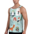thumbnail image 2 of Gaeub Christmas Winter Animals Men's Athletic Tank Top, Workout Sleeveless Shirts, Running Tank Tops for Gym, Running, Training - Medium, 2 of 9