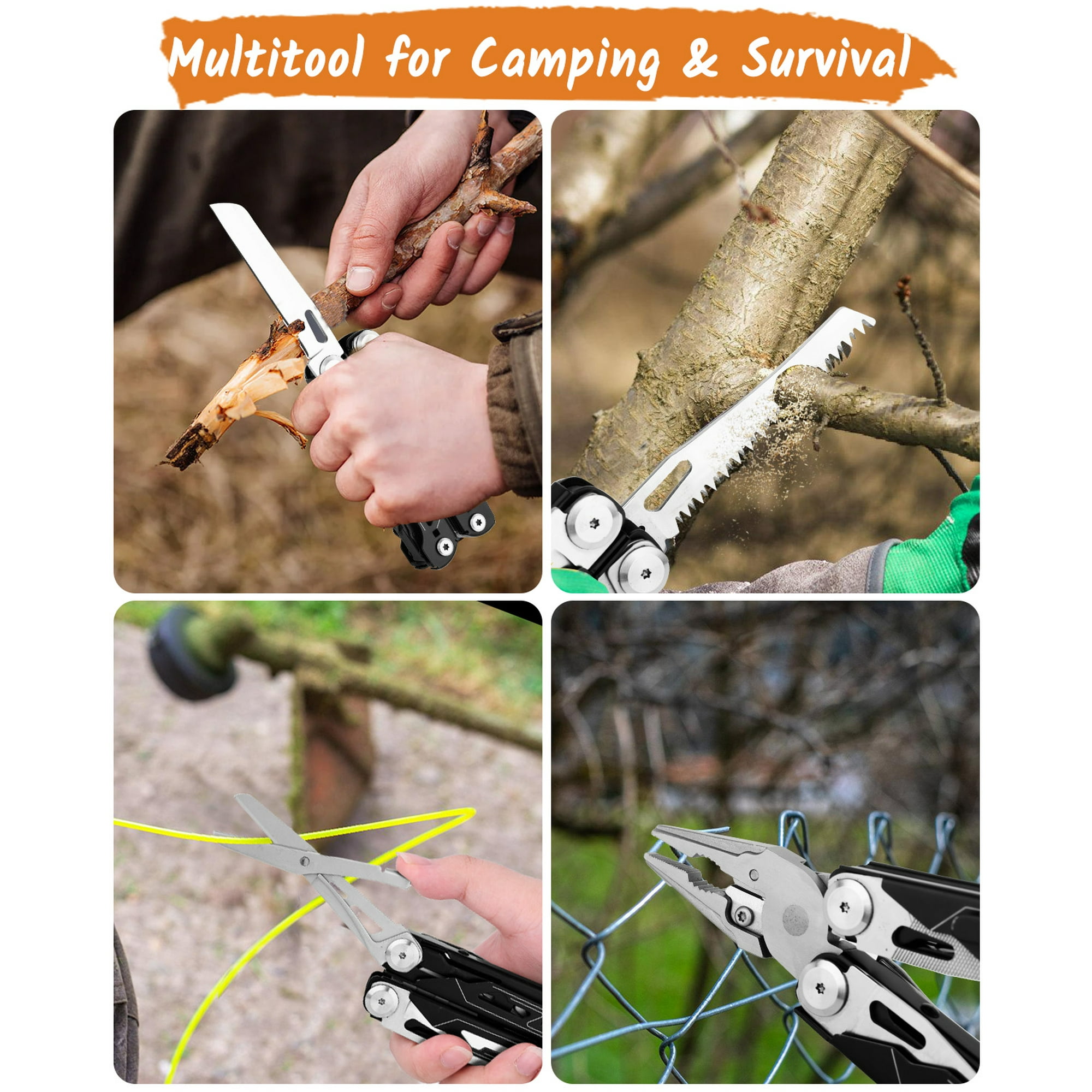 Multitool Pliers, 22-in-1 Folding Pocket Knife with Needle Nose Plier, Screwdrivers,Bottle Opener, Perfect Outdoor Tool