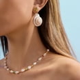 thumbnail image 2 of Conch Earrings Stainless Steel Geometric Light Luxury Electroplating Jewelry for Women Fashion Commuting, 2 of 4
