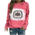 thumbnail image 2 of Qiopertar Femmes Décontracté Manches Longues Col Rond Hauts Chemises Amples Blouse Imprimé Saint-Valentin Chandail en Molleton Graphique Liquidation Livraison Gratuite à Moins de 5$ jusqu'à 90 % de Réduction, 2 of 4