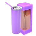 thumbnail image 2 of ProSub 20oz Epoxy & Engravable Coated Stainless Steel Skinny Tumbler - Purple, 2 of 11