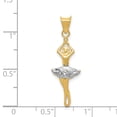thumbnail image 2 of Beautiful 14K w/Rhodium Polished Moveable Dancer Pendant, 2 of 2