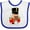 White and Royal, variant on Inktastic Christmas Nutcracker in Red Boys or Girls Baby Bib