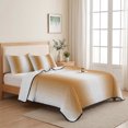 thumbnail image 5 of Twin XL Quilt Set 68''x98'', Burnt Orange White Ombre Bedspread Coverlet with 2 Pillow Shams, Modern Abstract Art Farmhouse Gradient Breathable All Season Quilt Bedding for Dorm/Guest Room, 5 of 9