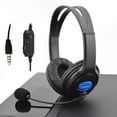 thumbnail image 4 of Popvcly Wired Gaming Bass Over-Ear Headset Headphones with Microphone for PS4 PlayStation, 4 of 7
