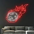 thumbnail image 4 of Handmadetneonsign Meteorite Neon Sign, Meteor LED Light, Comet Neon Light, Star Led Sign,Space Room, 4 of 5