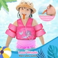 thumbnail image 5 of MoKo Toddler Swim Vest for 25-60 Lbs Kids with Whistle, Swim Trainer Floats Vests with Double Security Buckle for 3-7 Years Old Children, Magenta Mermaid, 5 of 8