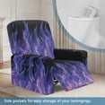 thumbnail image 3 of Kuiaobaty Fire Pattern Recliner Couch Cover with Elastic Bottom Nonslip Reclining Sofa Slipcover Breathable Recliner Couch Cover Dustproof Reclining Slipcover for Living Room, 3 of 8