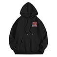 thumbnail image 6 of NinXxx Women's Letter Print Hoodie Long Sleeve with Pockets Black L, 6 of 7