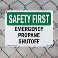 thumbnail image 4 of Emergency Propane Shutoff OSHA SAFETY FIRST Aluminum Sign 24 Inch x 18 Inch - 5 Pack, 4 of 8