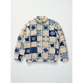 thumbnail image 5 of Hija De Tu Madre, Unisex Graphic Zip-Up Jacket, Azulejo, Sizes XS-3XL, 5 of 14