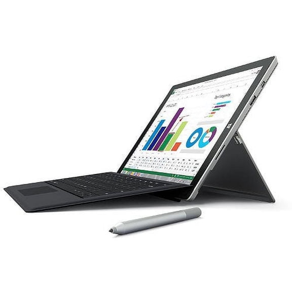 Microsoft Surface 3 Bundle with Windows 10, Surface Pen (Silver), Surface 3 Type Cover (Black), Intel ATOM X7-Z8700 processor, 2GB Memory, 64 GB Hard Drive