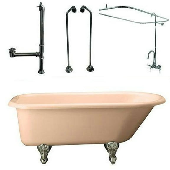 Barclay TKADTR60-BCP1 Tub Kit 60" AC Roll Top,Shwr Unit,Supplies,Drain-Chrome