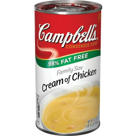 (3 Pack) Campbell's Condensed Family Size 98% Fat Free Cream of Chicken Soup, 22.6 oz. (Best Canned Soup 2019)