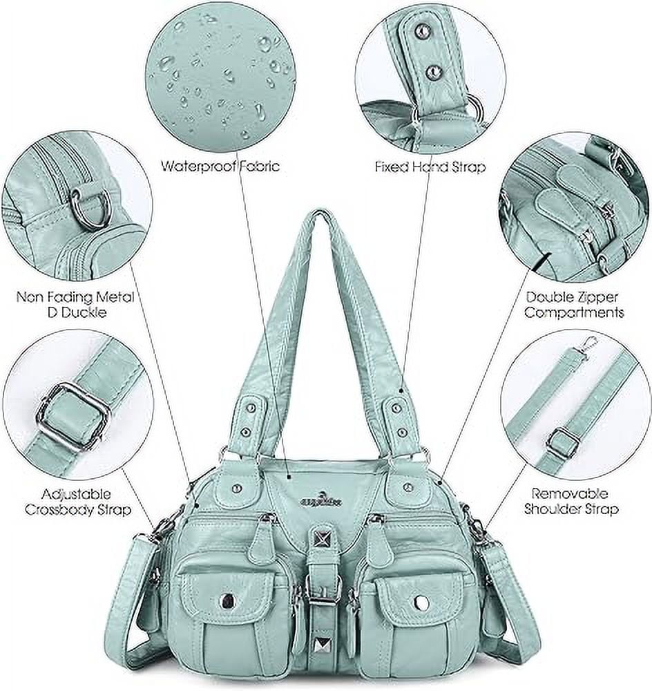 Angel Kiss Small Hobo Purses for Women Soft Vegan Leather Shoulder Bags with Crossbody Adjustable Strap