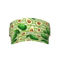 thumbnail image 3 of Balery Avocado Green Striped Sport Wear Athletic Visor Sun Sports Visor Hat Visor Adjustable Cap for Women and Men (One Size), 3 of 8