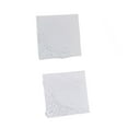 thumbnail image 4 of White Bridal Handkerchiefs Double Layer Cotton Fabric with Intricate Lace Trim Package of 2, 4 of 9