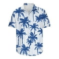 thumbnail image 4 of ZCFZJW Mens Hawaiian Tropical Palm Tree Shirts Lightweight Casual Summer Short Sleeve Button Down Beach T-Shirts Fashion Vacation Outfit Clothes Blue XXXL, 4 of 5