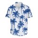 thumbnail image 4 of Blusa y camisa de manga corta con cuello vuelto Camisa casual para hombre Camisa de bolos vintage de manga corta Camisas de verano de playa cubana Camisa con botones Blusa para hombre Poliéster, 4 of 5
