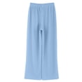 thumbnail image 6 of Girls Wide Leg Sweatpants Textured Cotton Joggers High Waist Loose Pockets Soft Casual Sport Pants Baggy Causal Open Bottom, 6 of 9