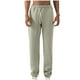 thumbnail image 1 of Pantalones largos para hombre, con cintura elástica, color liso, con cordón y bolsillos, de poliéster., 1 of 4