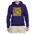 thumbnail image 2 of Straight Outta Minnesota MIN Fan | Fantasy Football | Mens Sports Hooded Sweatshirt Graphic Hoodie, Purple, Small, 2 of 4