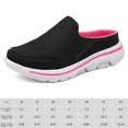 thumbnail image 2 of Mujer Mule Zuecos Zapatillas sin cordones Zapatos para caminar con soporte para el arco Interior (Negro 38), 2 of 6