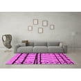 thumbnail image 3 of Ahgly Company Indoor Round Solid Pink Modern Area Rugs, 6' Round, 3 of 4
