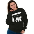 thumbnail image 4 of Falling in Love Romantic Cute Trendy Women Crewneck Sweatshirt Brisco Brands S, 4 of 5