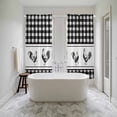 thumbnail image 4 of Farmhouse Black Plaid Kitchen Curtain for Berdoom Living Room Cafe 72 Inch Length, Vintage Country Cock Checkered Tiers Curtains Light Filtering Drapes Rod Pocket Window Treatment 2 Panels 52"Wx72"L, 4 of 8