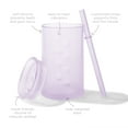 thumbnail image 2 of Olababy Clear View Silicone Training Cup with Straw Lid | Toddler Sippy Trainer 12mo+ | Unbreakable Water Drinking Cups for Kids 2yr+ | Baby Led Weaning & Feeding Supplies (Lilac, 9 oz), 2 of 7