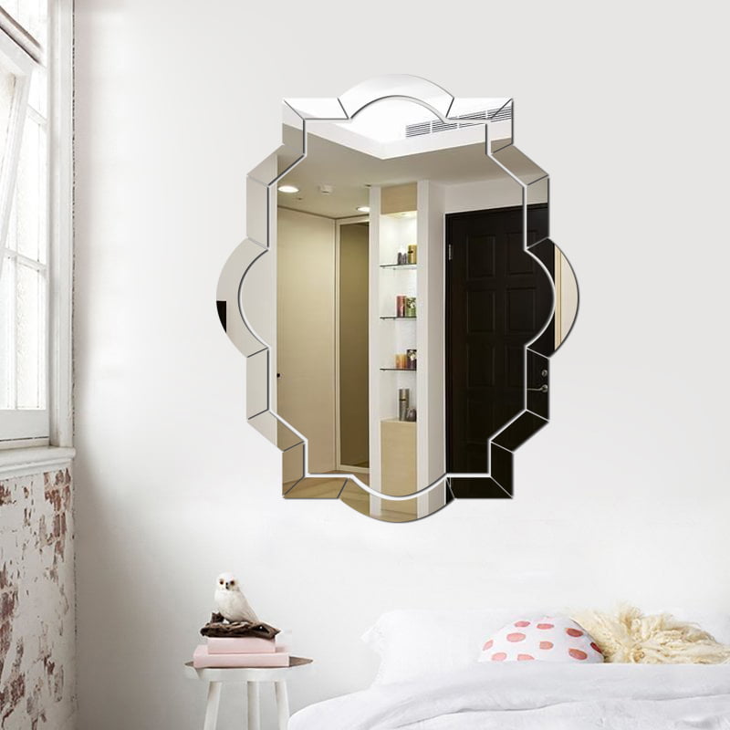 3d Diy Acrylic Removable Mirror Tile, Stick On Mirror Sheets