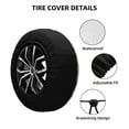 thumbnail image 2 of KLL Summer Stamp Pattern 14-17 inch Spare Tire Cover Universal Wheel Protector for Truck SUV Trailer Camping Rv Tire Covers-14 inch, 2 of 6