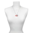 thumbnail image 3 of Delight Jewelry Acrylic 1.25" Red Cheer Megaphone Silvertone Script Initial Disc - J - Charm Necklace, 20"+3", 3 of 4