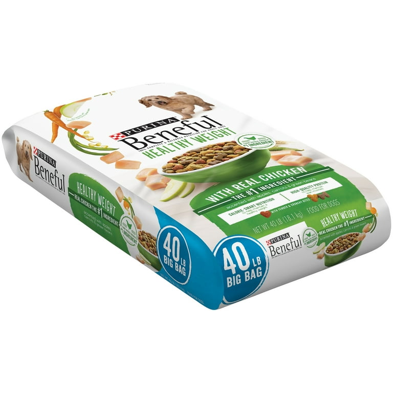 Purina Beneful Dry Dog Food for Adults Healthy Weight Farm Raised Chicken 40 lb Bag