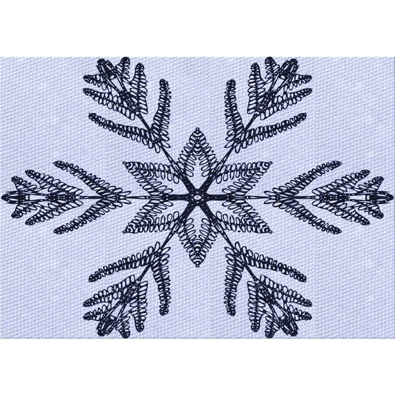 Ahgly Company Indoor Rectangle Patterned Lavender Blue Area Rugs, 8' x 10'